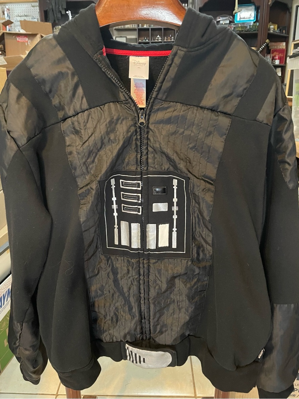 Disney Black Jacket with Red Trim - 2XL Store Zipper Hoodie